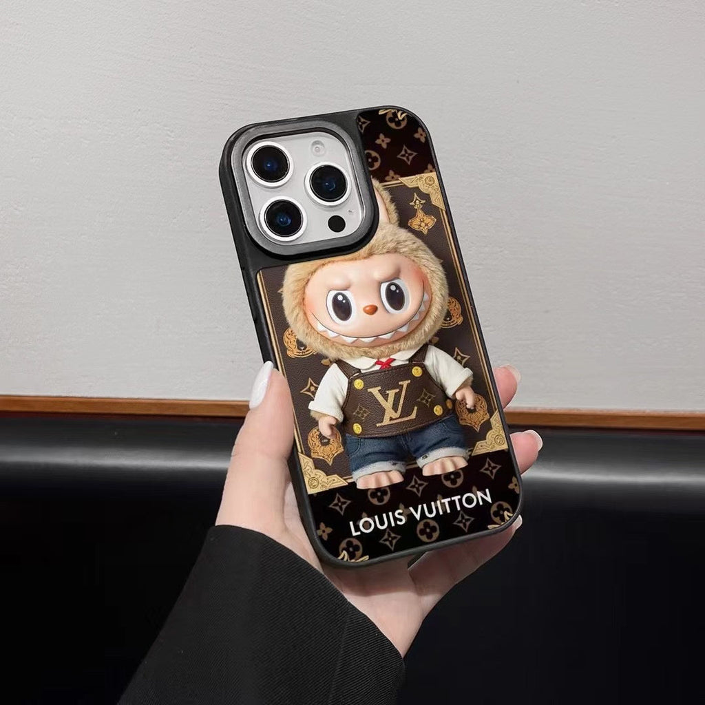 Labubu Iphone Case Brown Monogram For 13-16 Pro Max