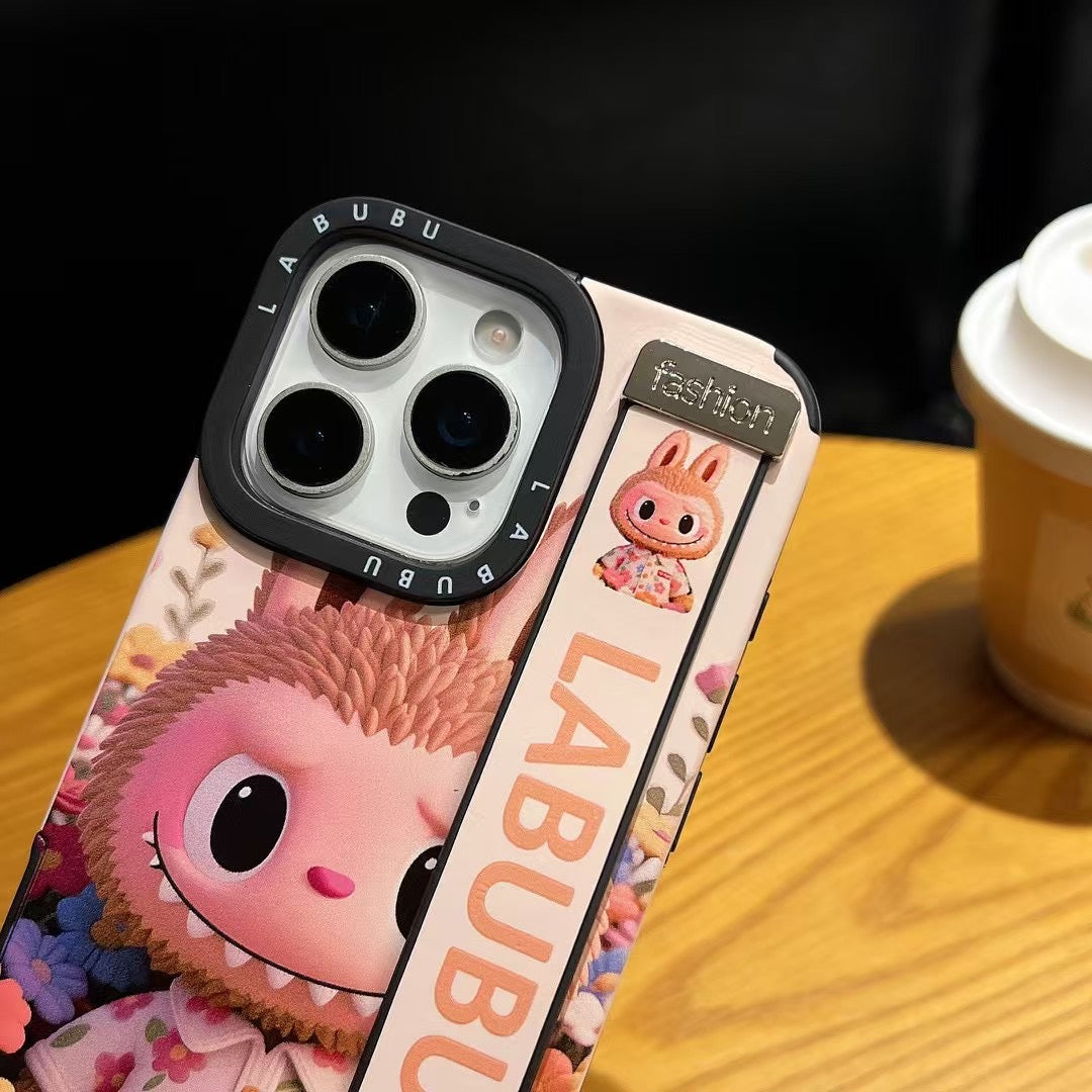 Labubu Monster Hand Strap Iphone Case Magsafe For 12-16 Pro Max Plus
