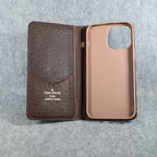 Louis Vuitton Phone Case Wallet For Iphone 12 13 14 15 16 Pro Max Plus Brown Monogram