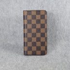 Louis Vuitton Phone Case Wallet For Iphone 11 12 13 14 15 16 Pro Max Plus Brown Checkered