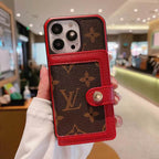Lv Card Slot Wallet Case For Iphone 12 13 14 15 16 Pro Max Plus
