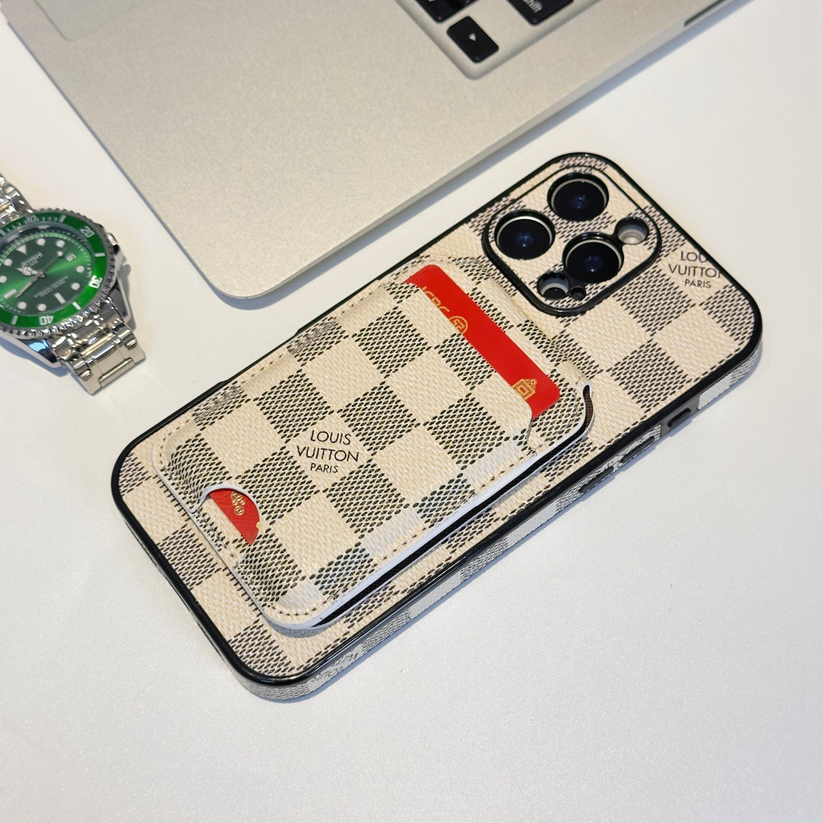 Lv Magsafe Iphone Case Magnetic Card Holder For 13-16 / Pro / Pro Max / Plus