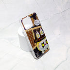 Lv Transparent Phone Case Labubu Monogram Pattern