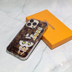 Lv Transparent Phone Case Labubu Monogram Pattern