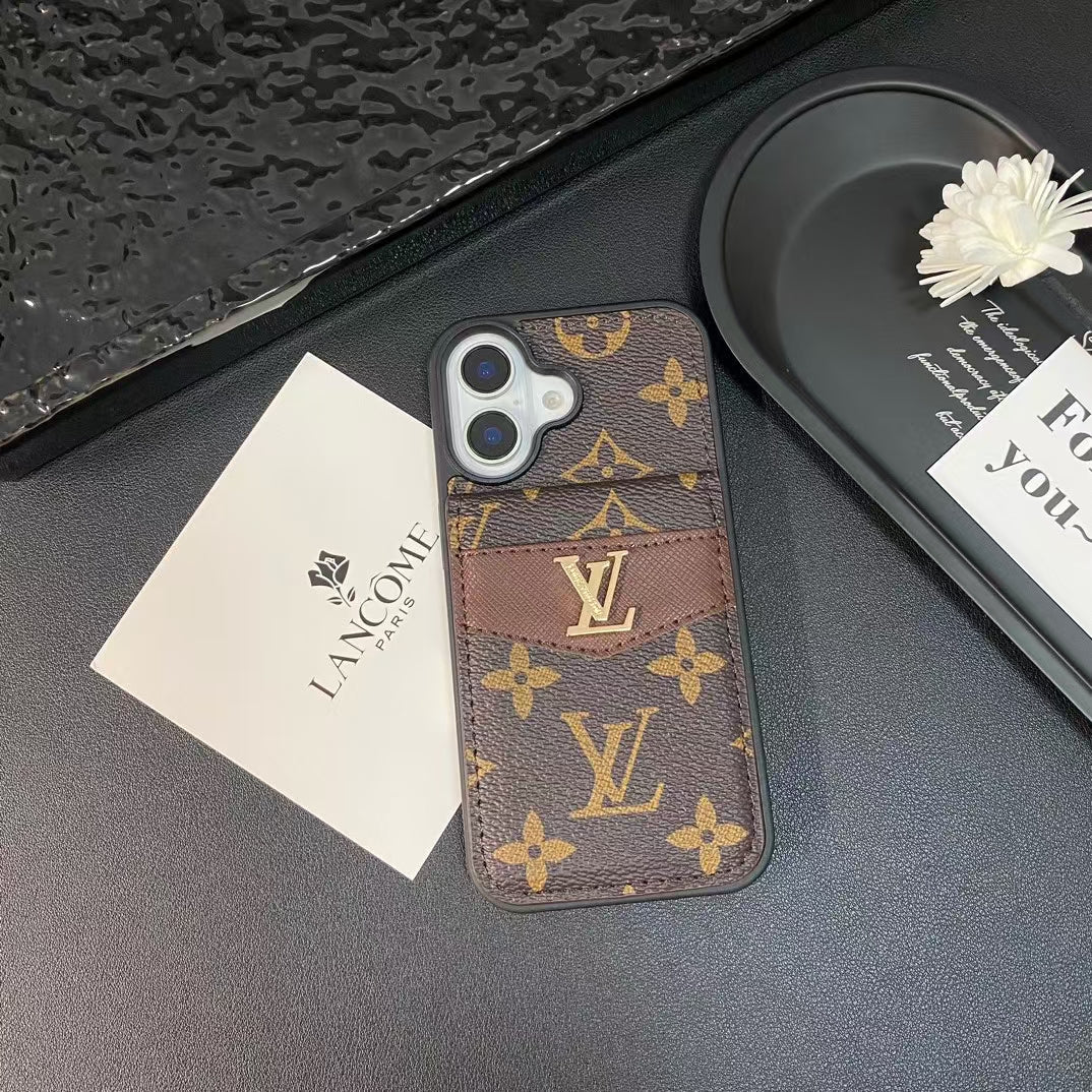Louis Vuitton Iphone Case 16 / 16 Plus Folding Wallet Card Slot
