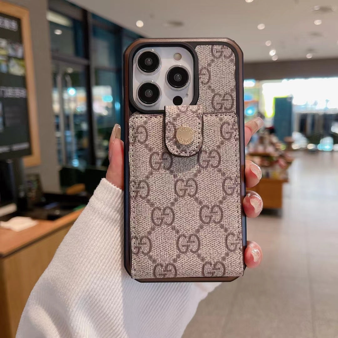 Lv Iphone Wallet Case Card Holder For 11 12 13 14 15 16 Pro Max Plus