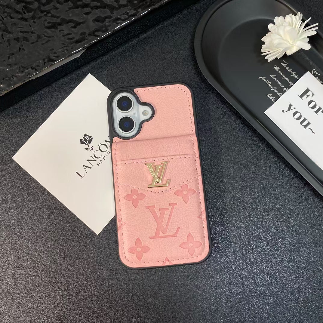 Louis Vuitton Iphone Case 16 / 16 Plus Folding Wallet Card Slot