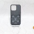 Black Monogram Lv Iphone Case For 12-17 Series