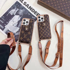 Luxury Crossbody Phone Case Card Holder Iphone 12 13 14 15 16 Pro Max