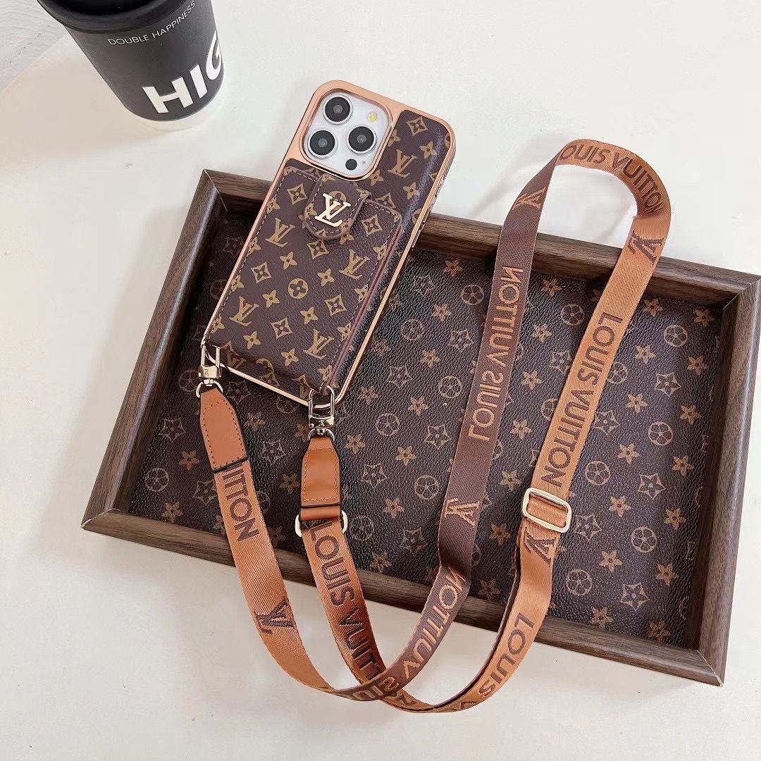 Luxury Crossbody Phone Case Card Holder Iphone 12 13 14 15 16 Pro Max