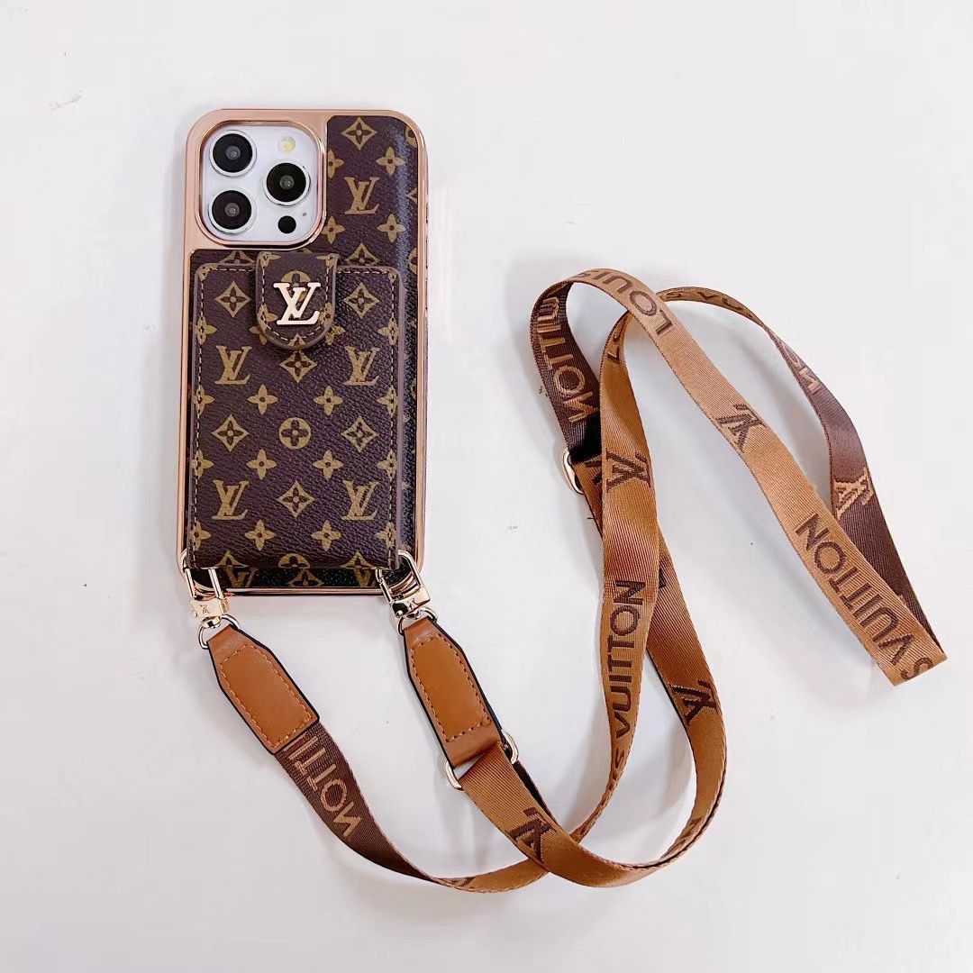 Luxury Crossbody Phone Case Card Holder Iphone 12 13 14 15 16 Pro Max