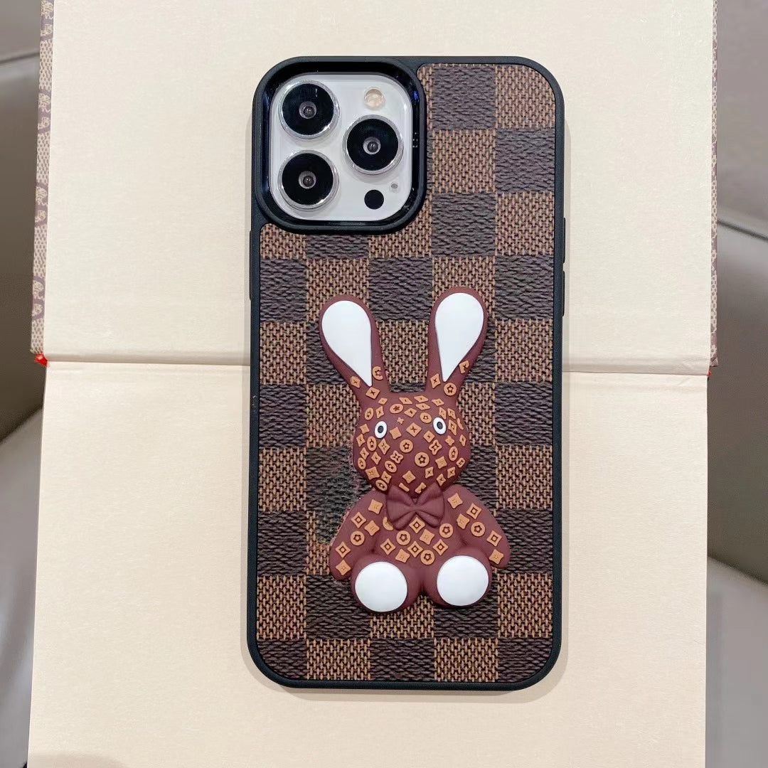 3D Luxury Designer Iphone Case Checkered Pattern For 11 12 13 14 Pro Max