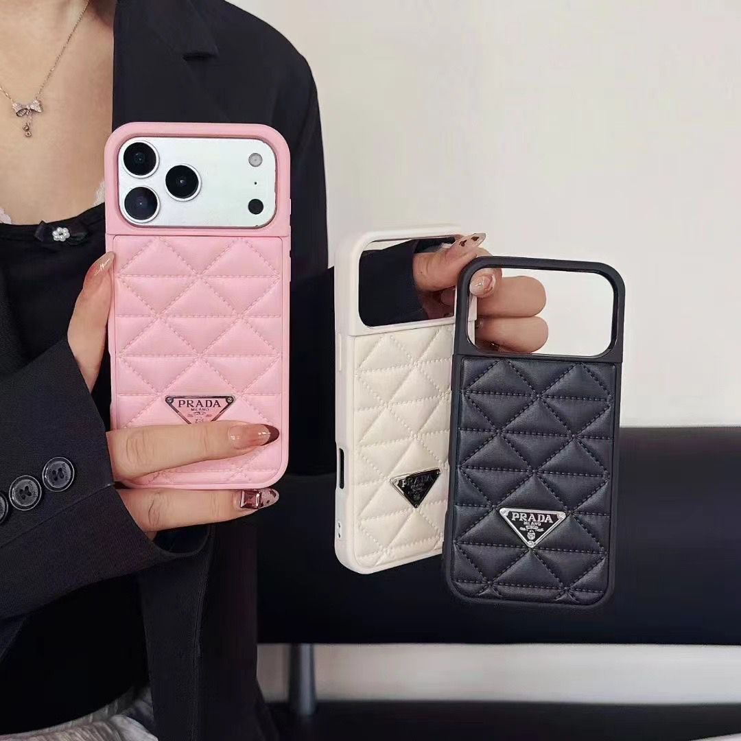 Luxury Prada Iphone Cover For 17 / Pro / Pro Max / Air / Series