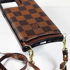 Crossbody Phone Case Designer Checkered Leather For Iphone 11 12 13 14 Pro Max