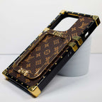 Luxury Trunk Case Iphone 11 12 13 14 15 16 Pro Max Plus With Kickstand