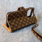 Lv Wallet Case Iphone 11 12 13 14 15 16 Pro Max Plus / Brown Monogram