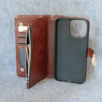 Fashion Lv Wallet Iphone Case Zip Kickstand Function For Iphone 12 13 14 15 16 Pro Max Plus
