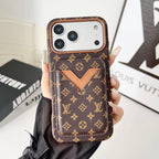 Magnet Card Holder Lv Iphone Case For 13-17 / Pro / Pro Max
