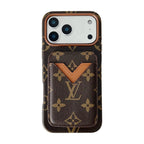 Magnet Card Holder Lv Iphone Case For 13-17 / Pro / Pro Max