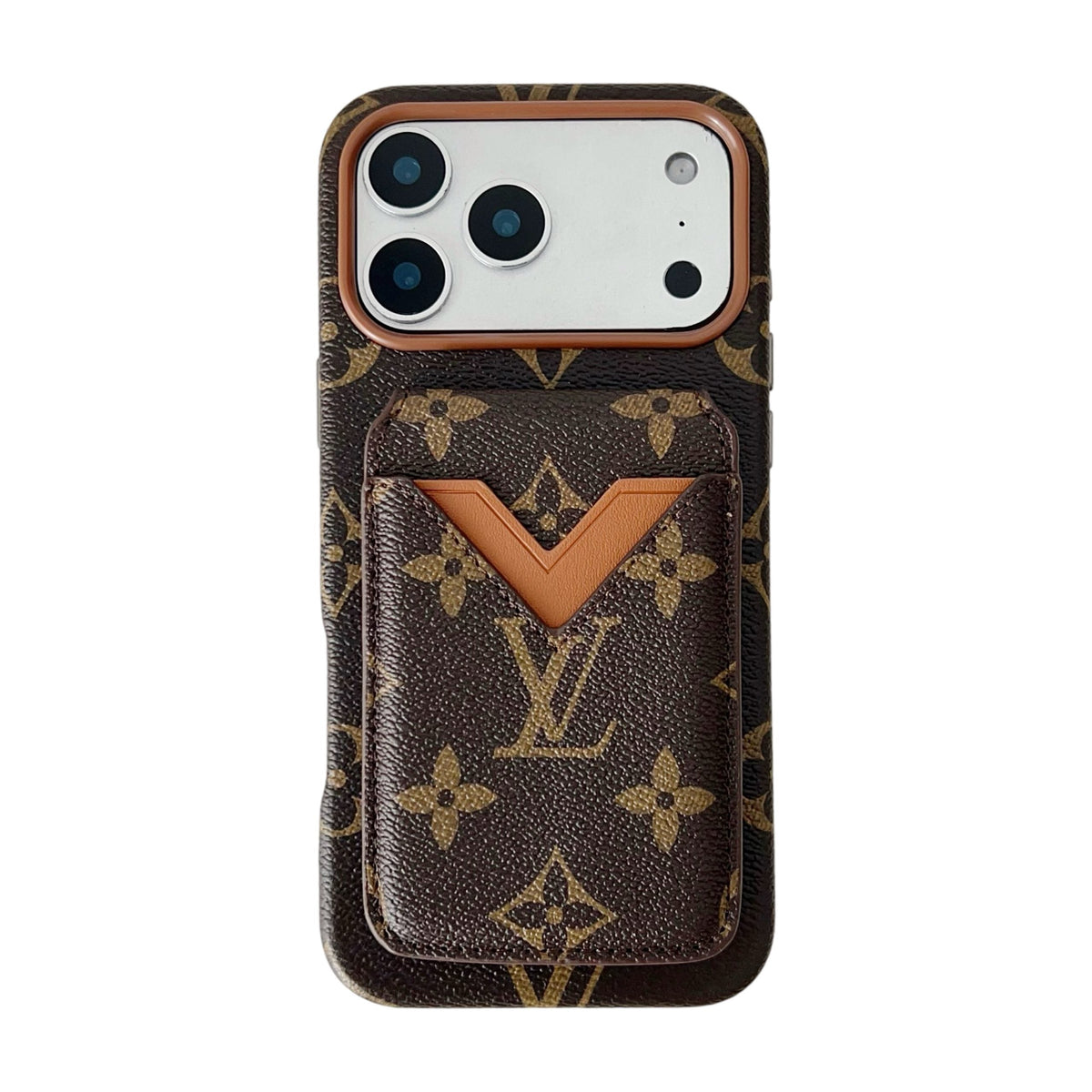 Magnet Card Holder Lv Iphone Case For 13-17 / Pro / Pro Max