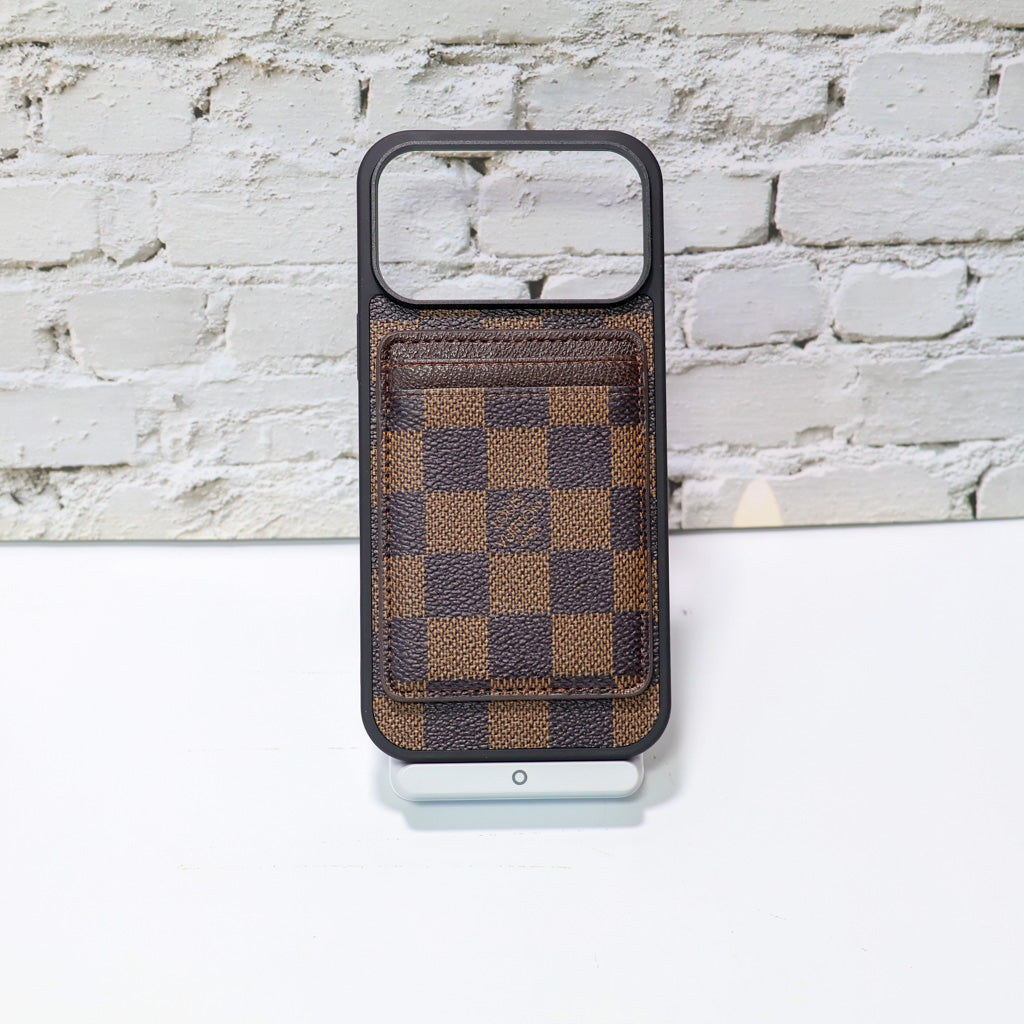 Lv Magsafe Phone Case With Magnet Card Holder For Iphone 17 Series