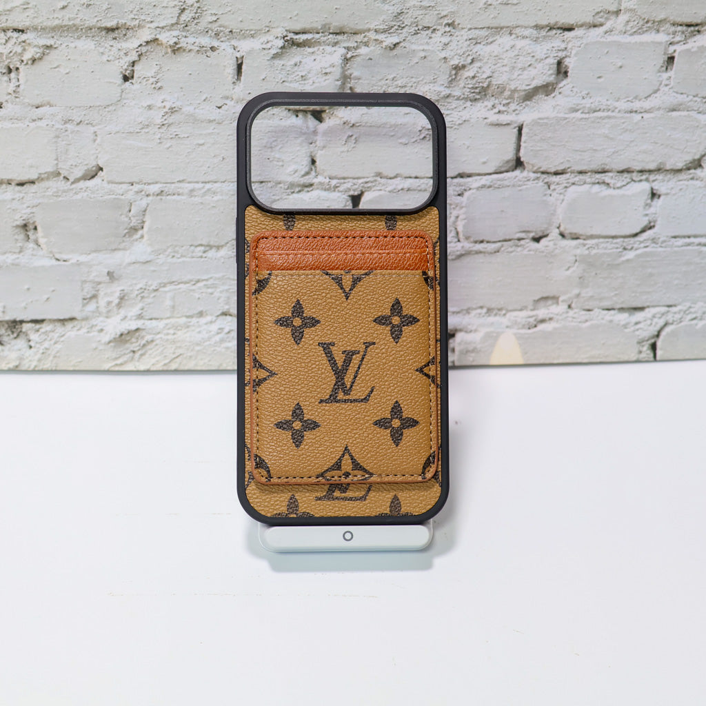 Lv Magsafe Phone Case With Magnet Card Holder For Iphone 17 Series