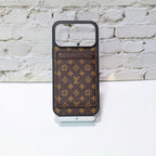 Lv Magsafe Phone Case With Magnet Card Holder For Iphone 17 Series