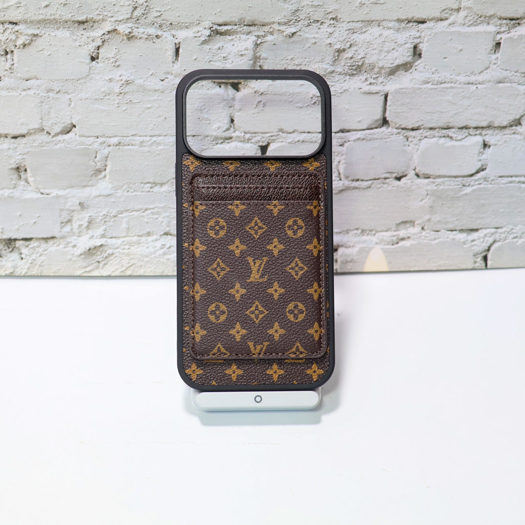 Lv Magsafe Phone Case With Magnet Card Holder For Iphone 17 Series