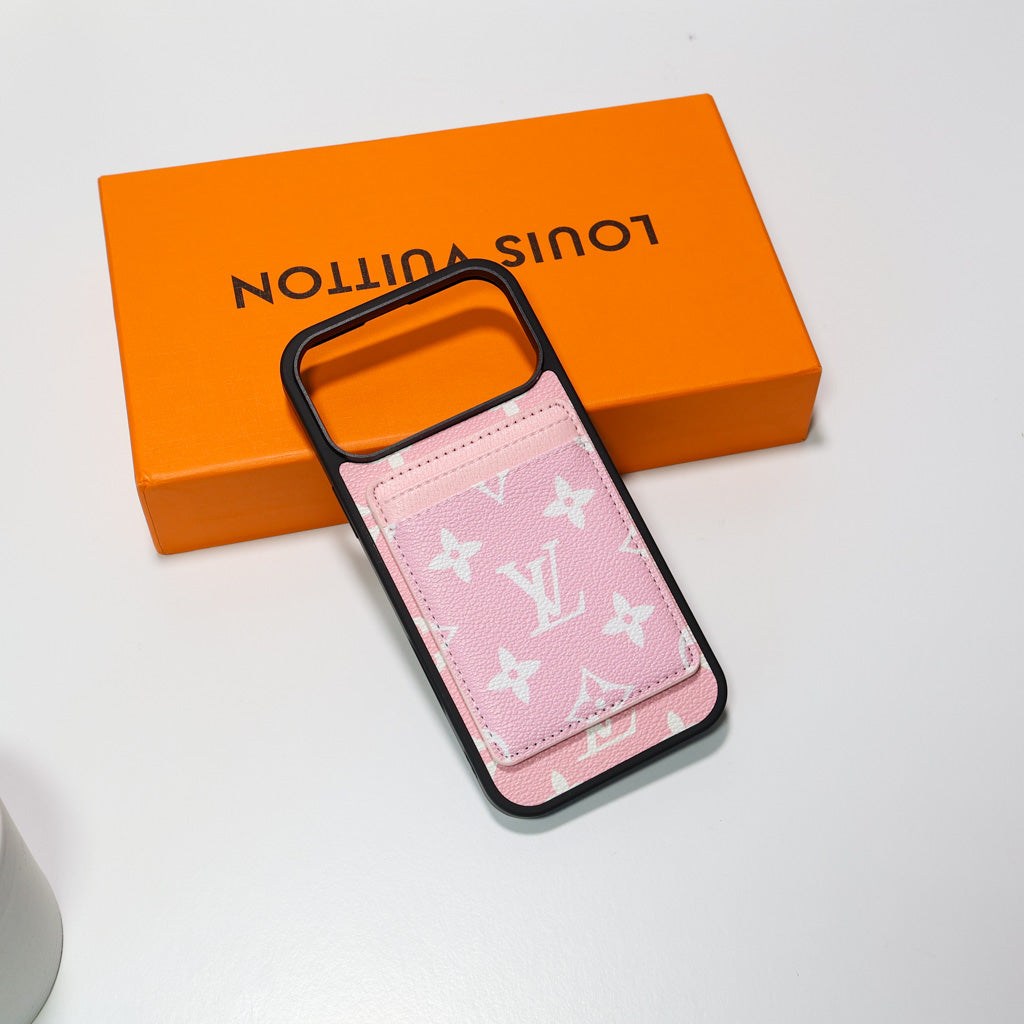 Lv Magsafe Phone Case With Magnet Card Holder For Iphone 17 Series