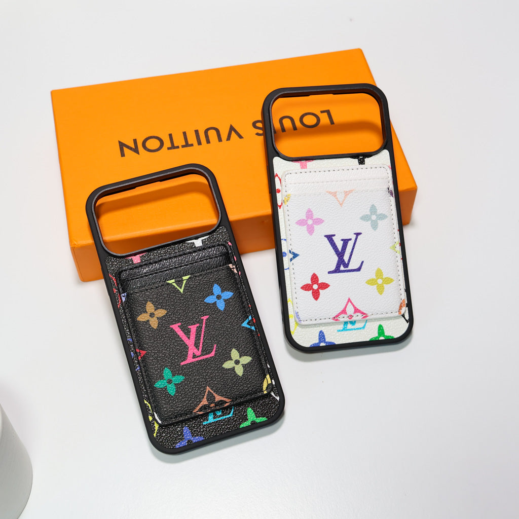 Lv Magsafe Phone Case With Magnet Card Holder For Iphone 17 Series