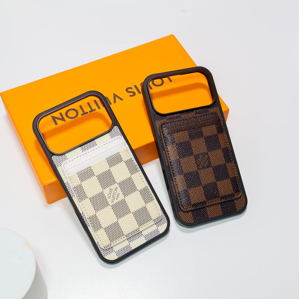 Lv Magsafe Phone Case With Magnet Card Holder For Iphone 17 Series