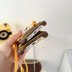 Lv Iphone Case Minions Crossbody For Iphone 11 12 13 14 Pro Max Plus / Brown