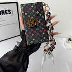 Multicolor Lv Style Crossbody Case Wallet For 13-17 / Pro / Pro Max