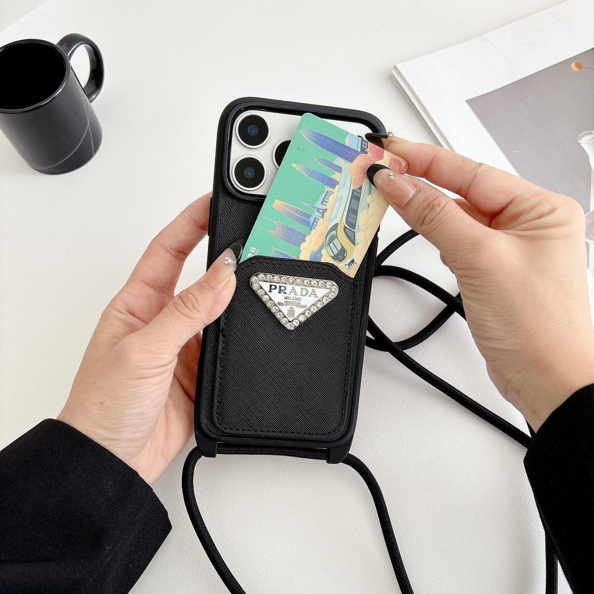 Prada Crossbody Phone Case Iphone 12-17 / Pro / Pro Max / Plus / Air
