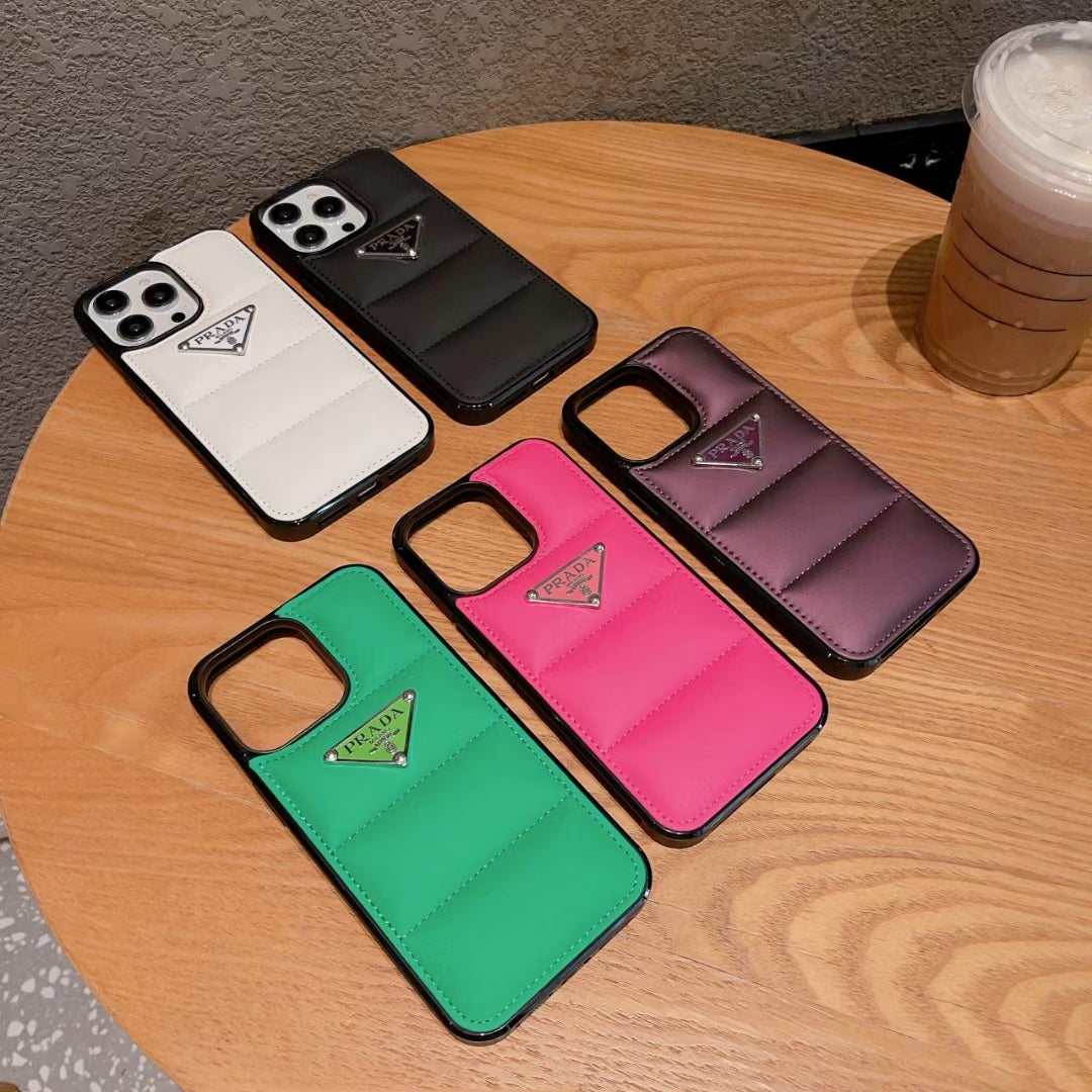 Prada Puffer Phone Case For Iphone 11 12 13 14 15 16 Pro Max Plus