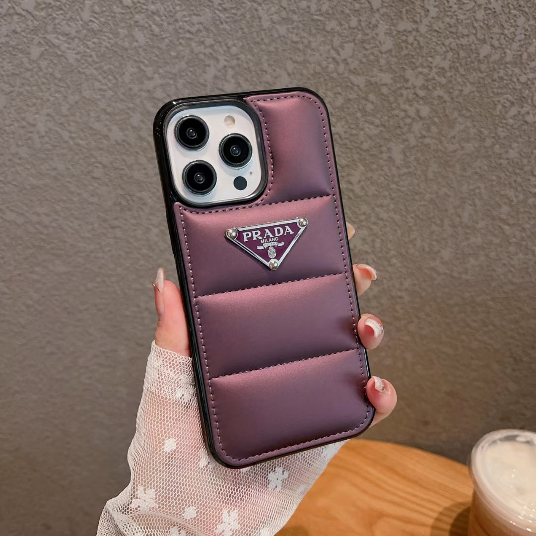 Prada Puffer Phone Case For Iphone 11 12 13 14 15 16 Pro Max Plus