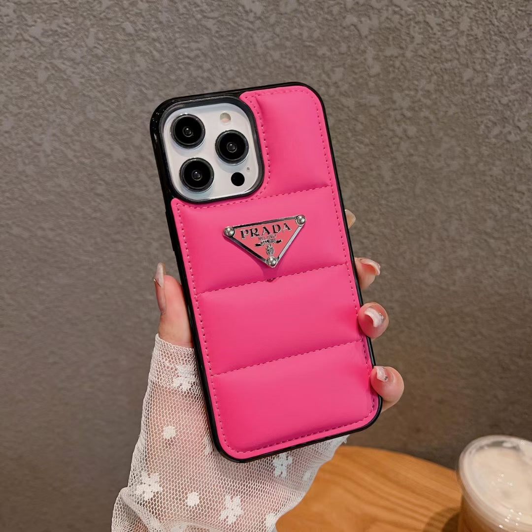 Prada Puffer Phone Case For Iphone 11 12 13 14 15 16 Pro Max Plus