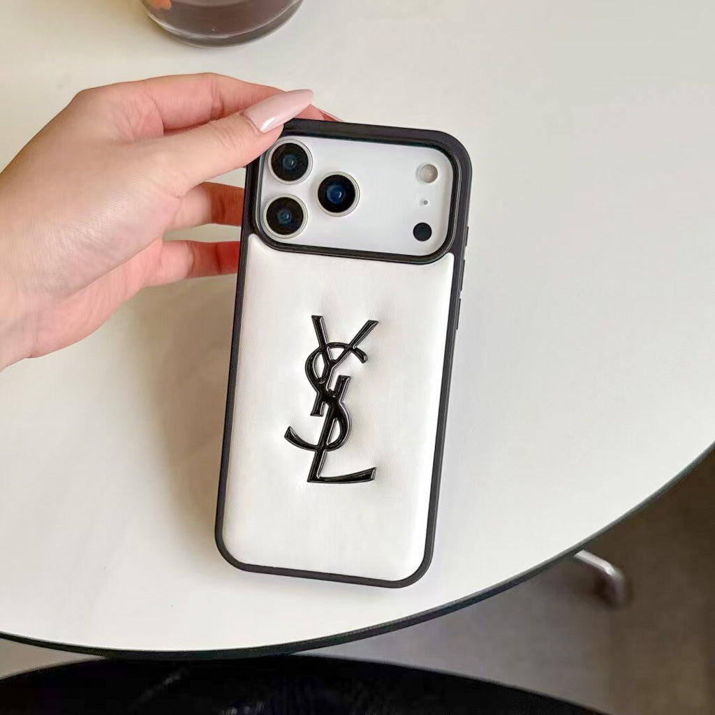 Sl Iphone Case Plain Leather For 13-17 / Pro / Pro Max