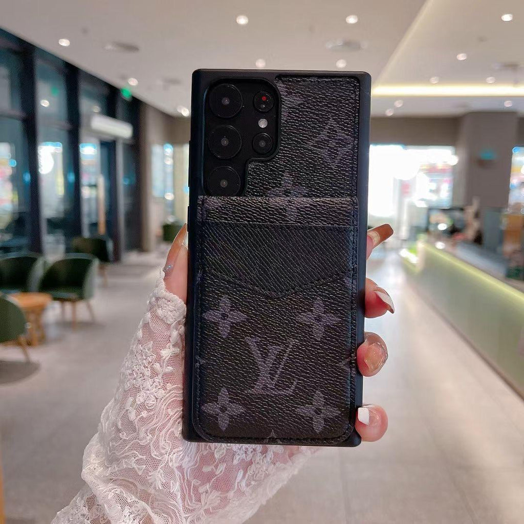 Samsung Louis Vuitton Phone Case Wallet For S22 23 24 25 26 Plus Ultra Folding Cart Slot
