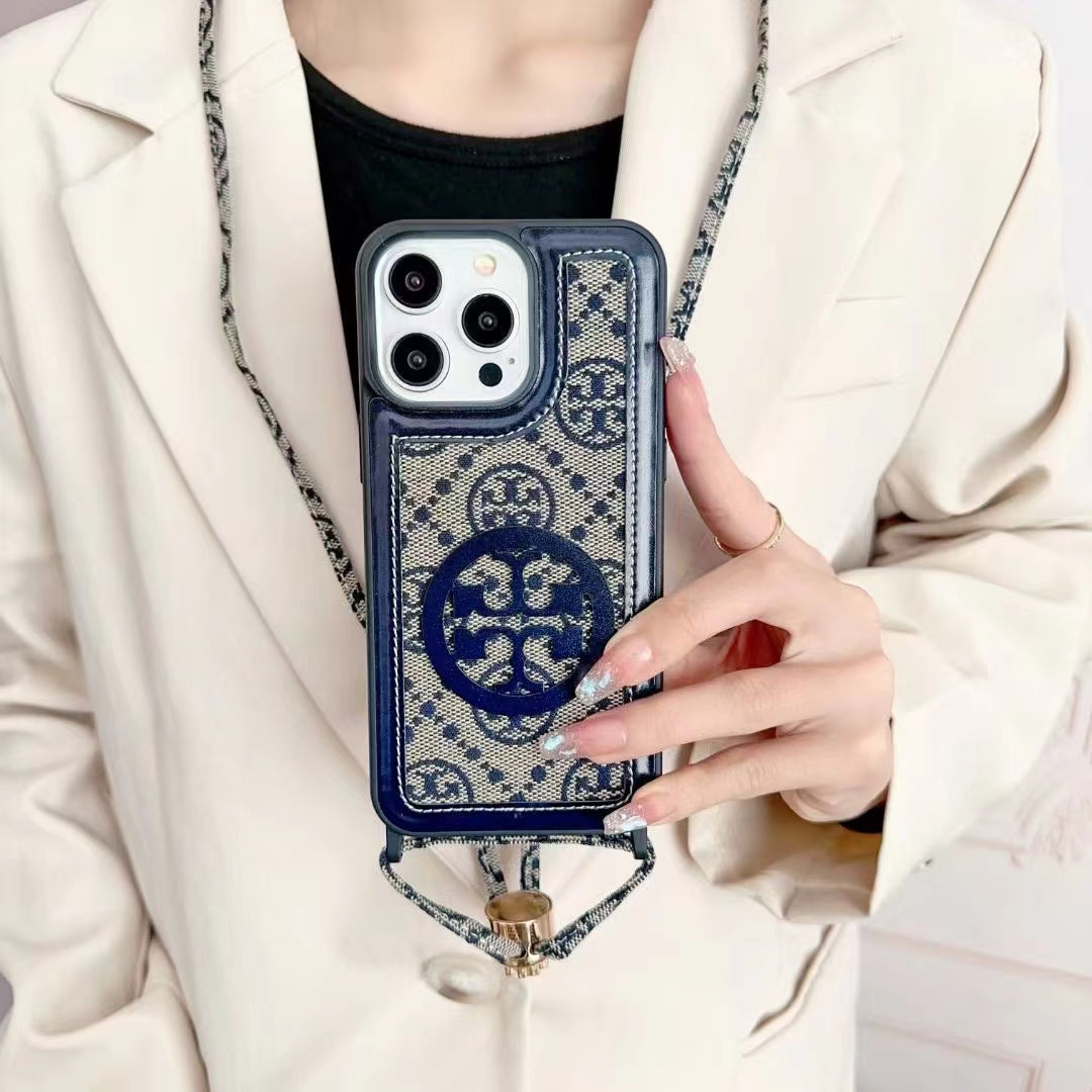 Tory Burch Phone Case Crossbody For Iphone 12 13 14 15 16 Pro Max Plus