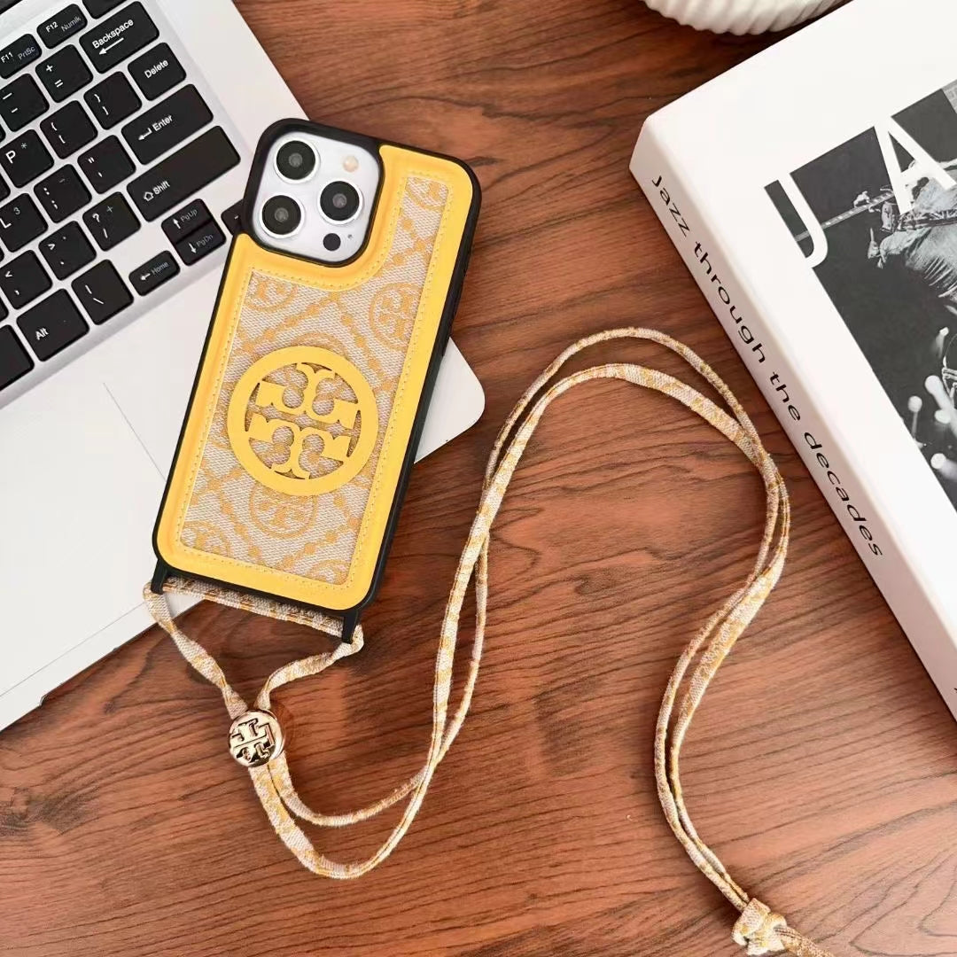 Tory Burch Phone Case Crossbody For Iphone 12 13 14 15 16 Pro Max Plus