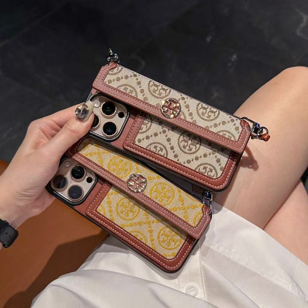 Tory Burch Iphone Wallet Case For 12-17 Pro Max Plus Air