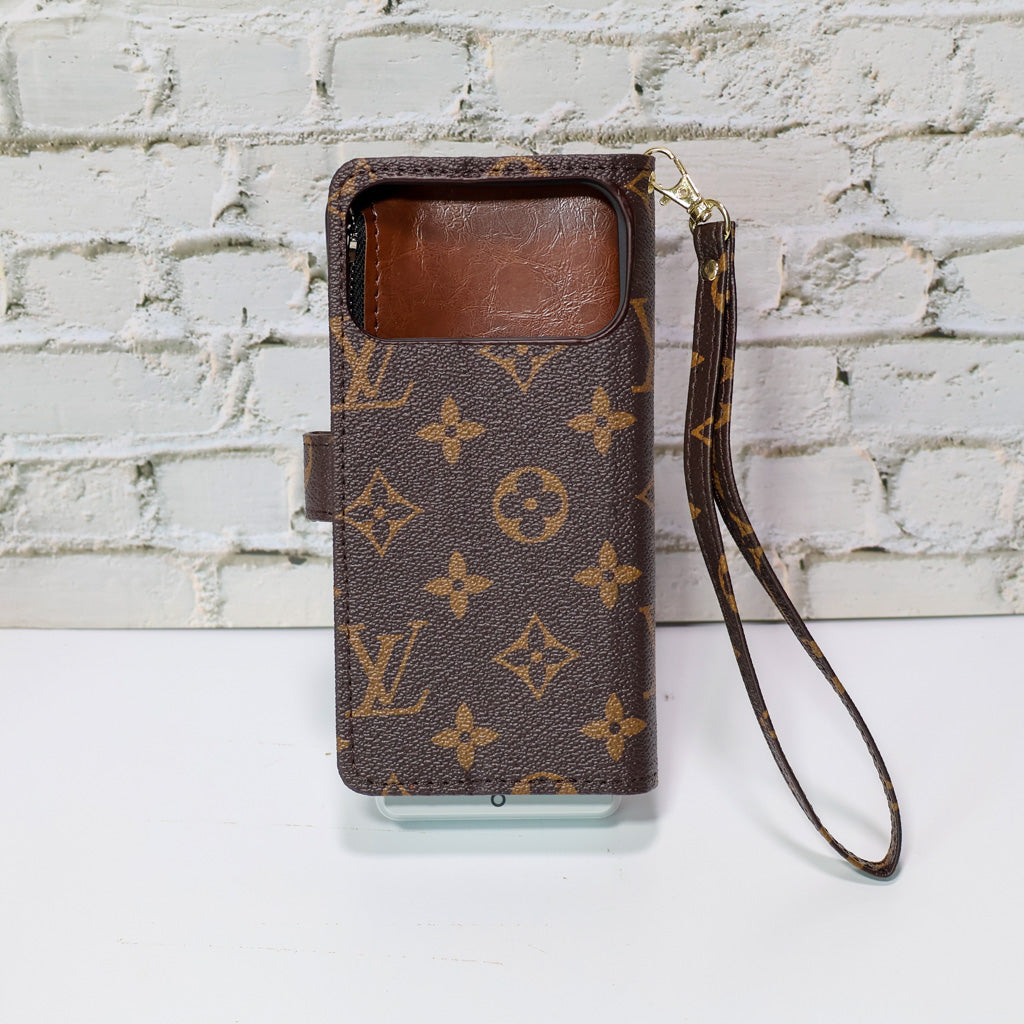 Zippered Lv Wallet Phone Case For Iphone 17 Series
