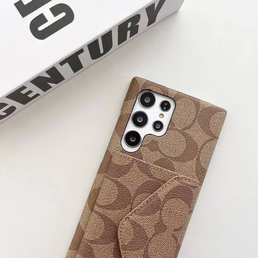 Coach Phone Case For Samsung Galaxy S21 22 23 24 25 Plus Ultra Card Slot