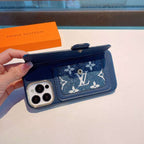 Blue Soft Texture Cross Body Case Iphone 11 12 13 Pro Max