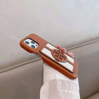 Stamped Leather Tb Iphone Case For Iphone 11 12 13 14 Pro Max