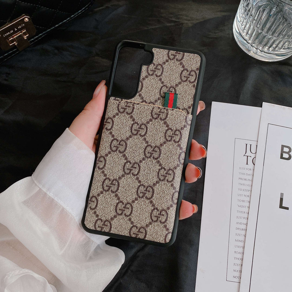 Fashion Leather Samsung Designer Phone Case For S 20 21 22 Plus Ultra