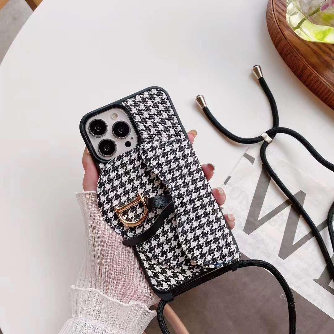Luxury Canvas Crossbody Case Iphone 11 12 13 Pro Max