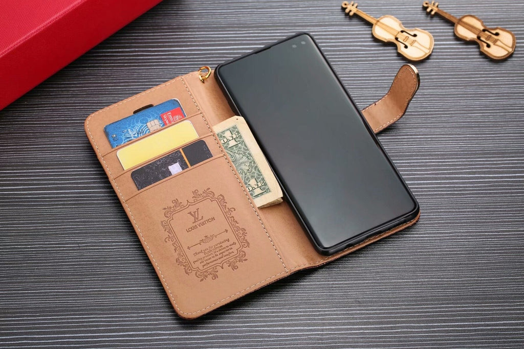 Lv Wallet Phone Case Samsung Galaxy S21 22 23 24 25 Ultra Plus Brown Small Monogram