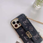 Black Denim Designer Iphone Case For 11 12 13 Pro Max Series